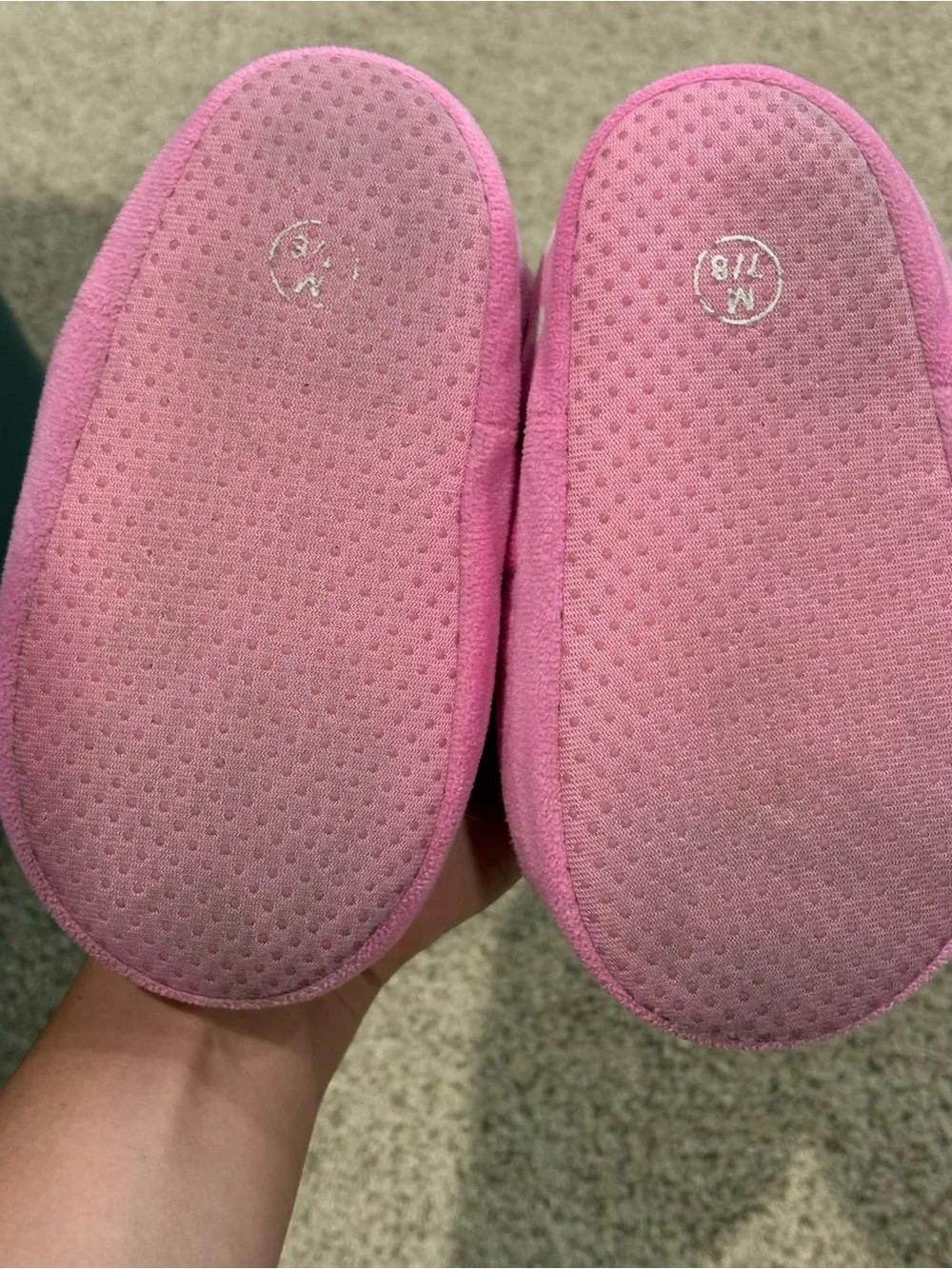 Minnie Mouse Pink Toddler Slip on Slippers Size 7/8